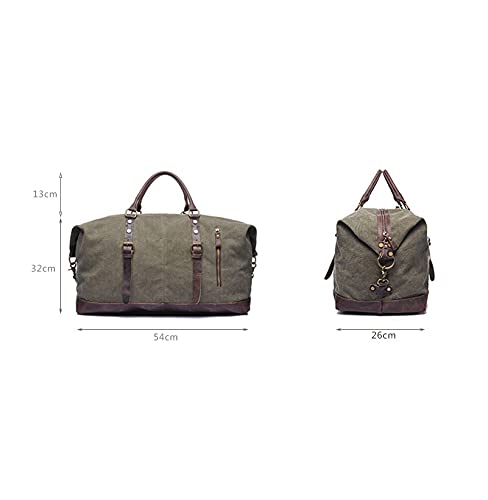 Oversized Waterproof Canvas & Leather Travel Duffel Bag