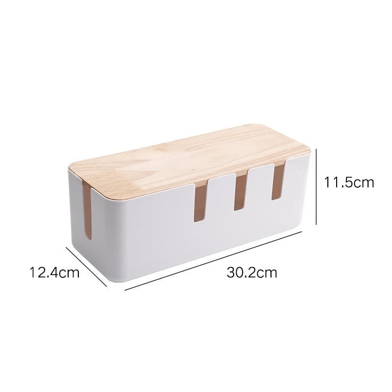 Large Cable Storage Box | Power Cord & Charger Organizer