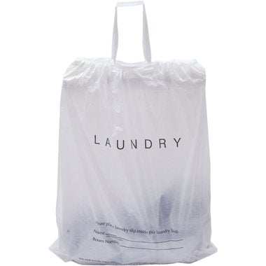 Biodegradable Hotel Laundry Bags | Drawstring Plastic Bags