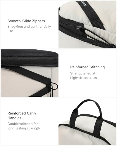 Carry On Luggage and 6 Set Travel Packing Cubes Bundle
