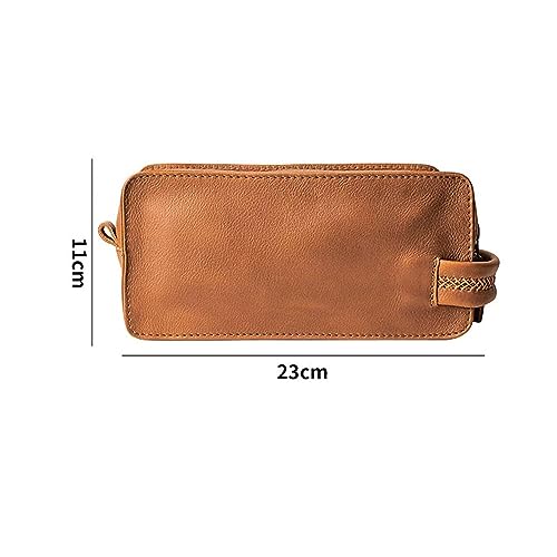 Leather Hanging Toiletry Bag | Water-Resistant Travel Dopp Kit