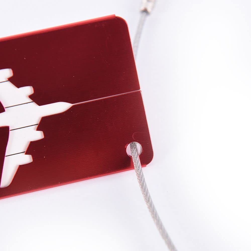 Aluminum Airplane Luggage Tag | Travel Baggage ID Card