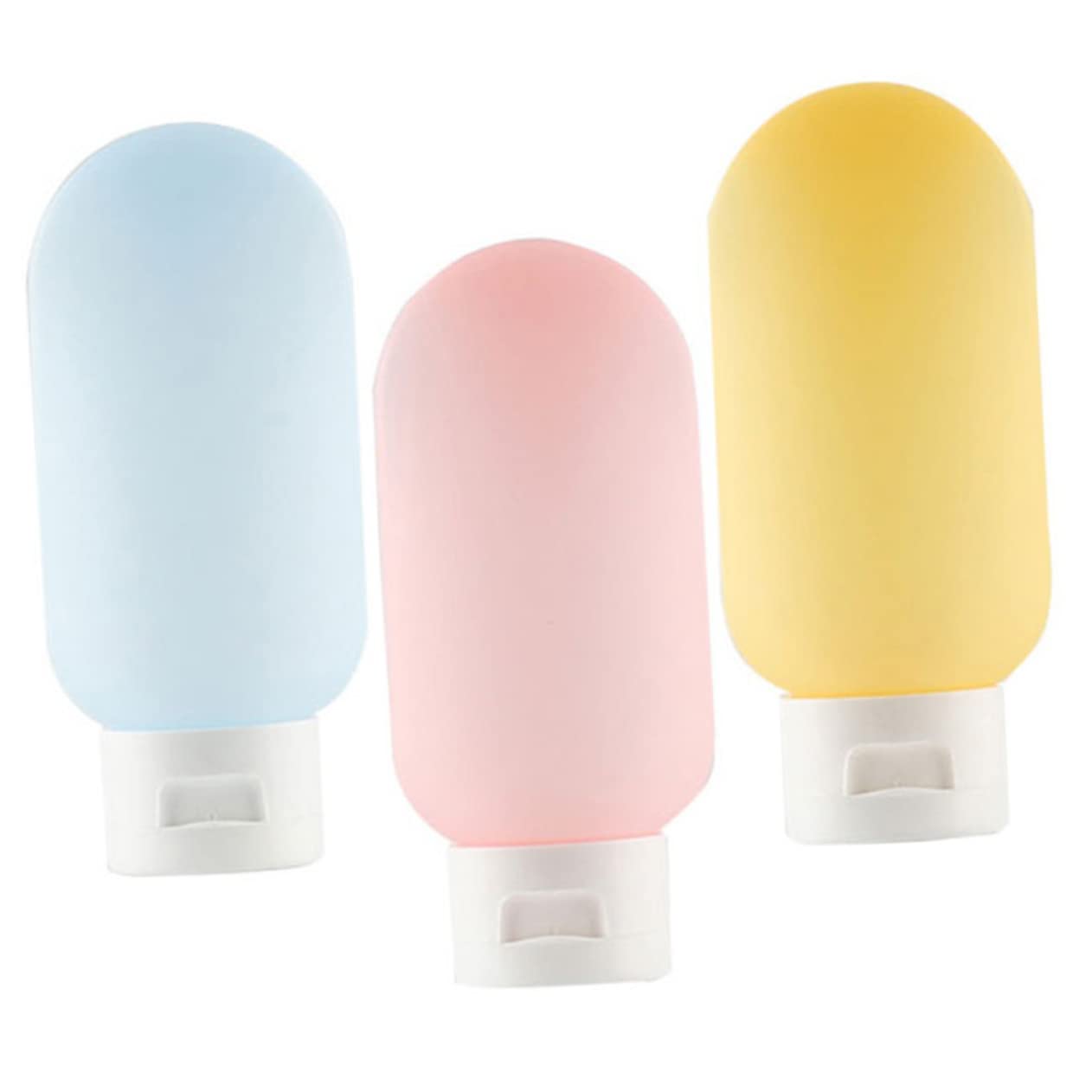 3-Piece Silicone Travel Bottle Set | Refillable Toiletry Containers