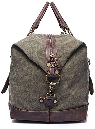 Oversized Waterproof Canvas & Leather Travel Duffel Bag