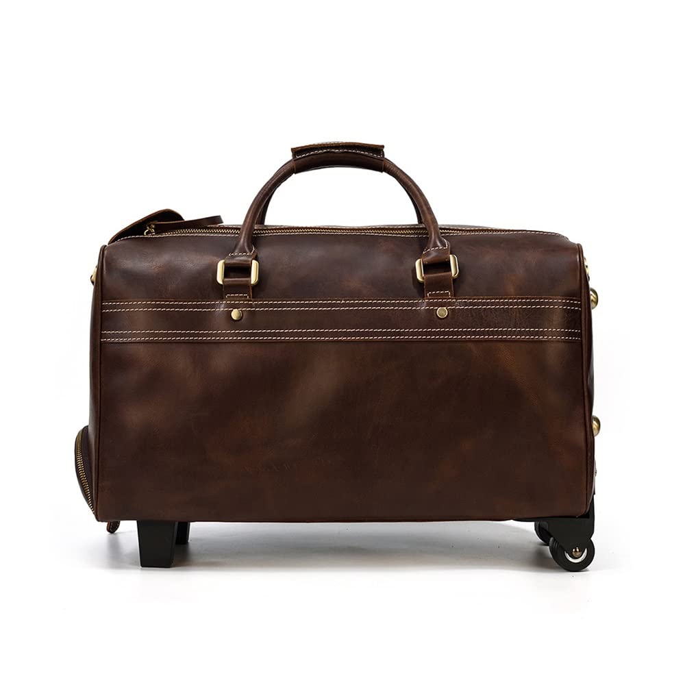Handmade Leather Travel Duffle Bag | Vintage High-Capacity Carry-On