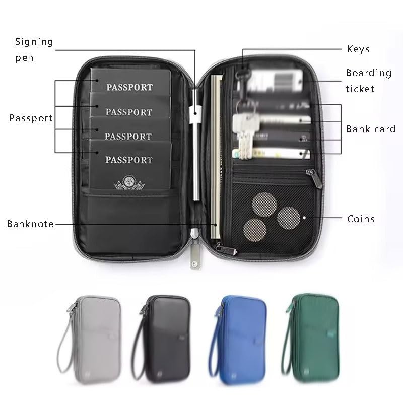 Family Passport Holder | Travel Document & Card Organizer