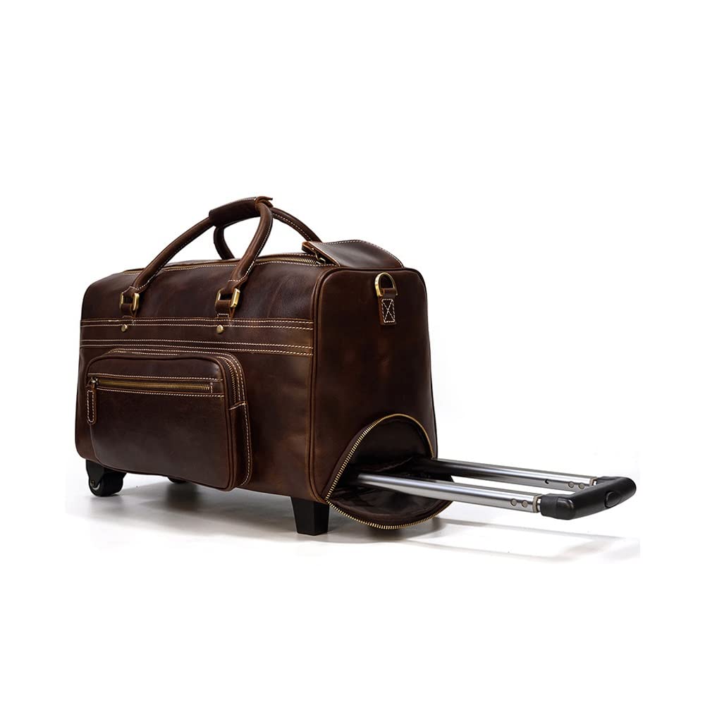 Handmade Leather Travel Duffle Bag | Vintage High-Capacity Carry-On