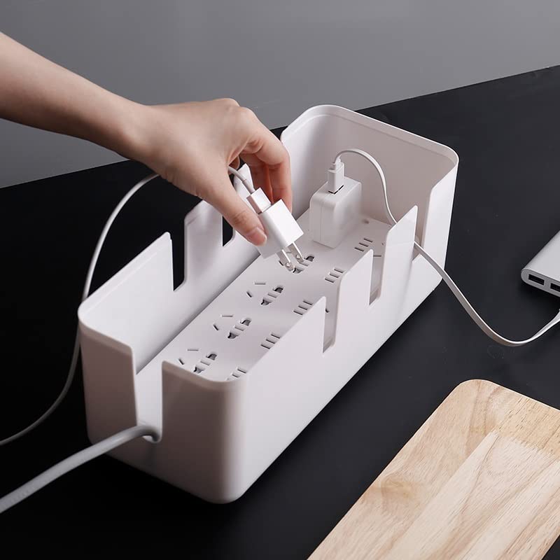Large Cable Storage Box | Power Cord & Charger Organizer