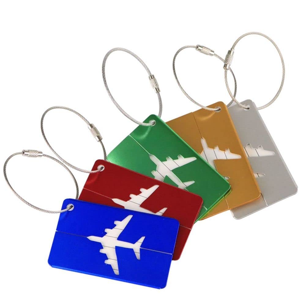 Aluminum Airplane Luggage Tag | Travel Baggage ID Card