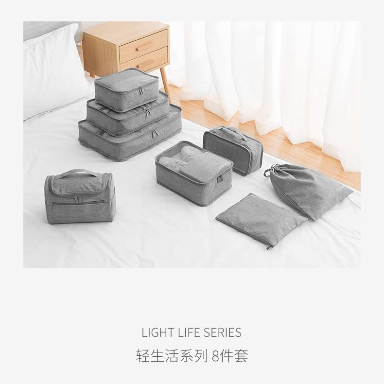 7-Piece Travel Packing Cubes | Waterproof Compression Organizers