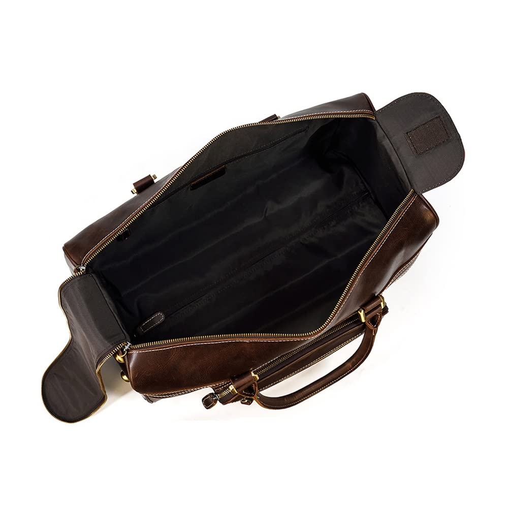 Handmade Leather Travel Duffle Bag | Vintage High-Capacity Carry-On