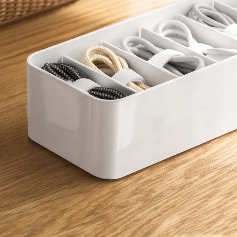 Charging Cable Storage Box | Desktop Electronics Organizer
