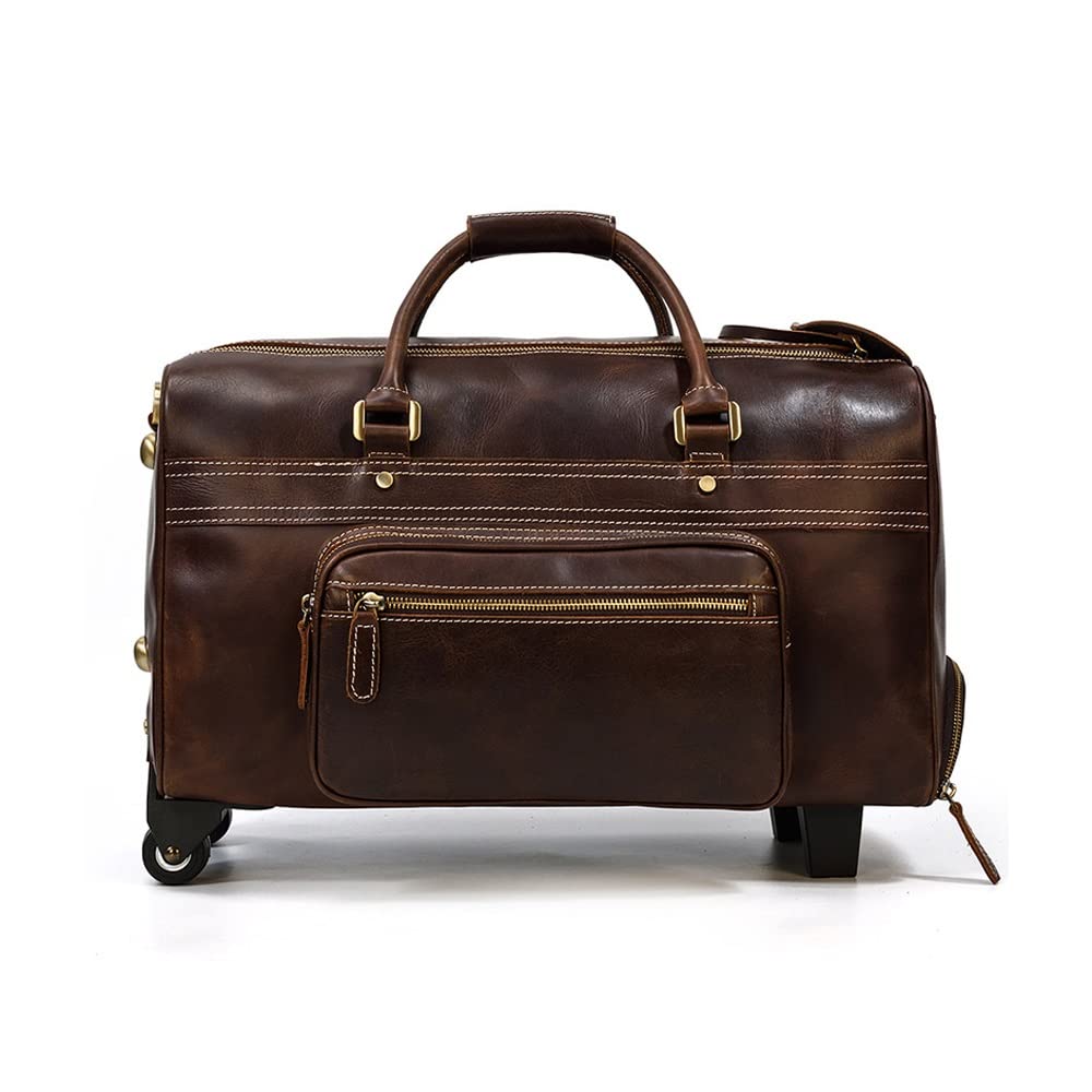 Handmade Leather Travel Duffle Bag | Vintage High-Capacity Carry-On