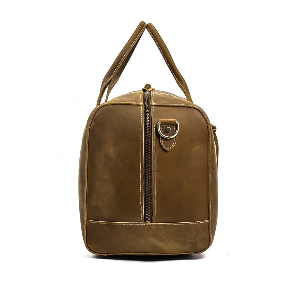 Men’s Leather Weekender Duffle Bag | Carry-On Travel & Gym Bag