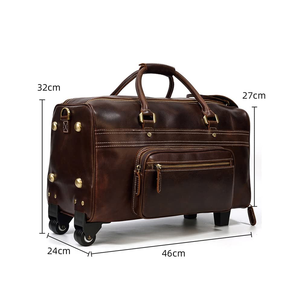 Handmade Leather Travel Duffle Bag | Vintage High-Capacity Carry-On