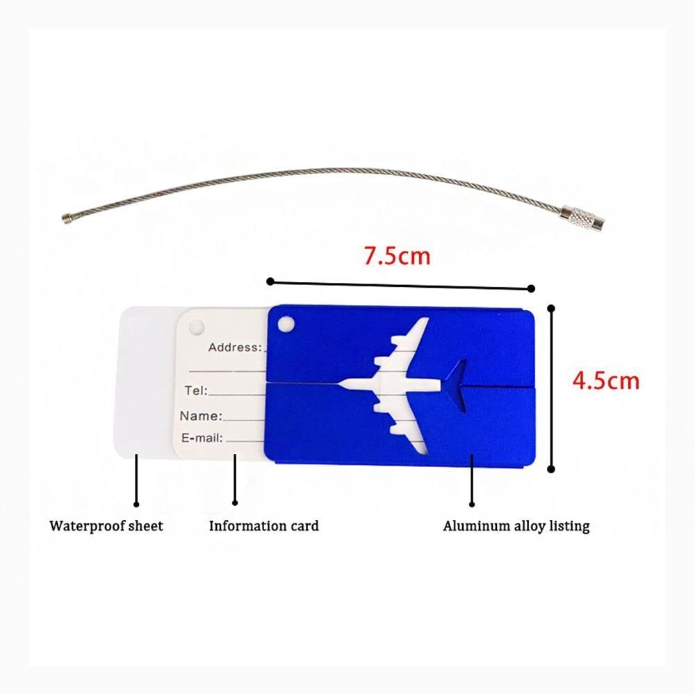 Aluminum Airplane Luggage Tag | Travel Baggage ID Card