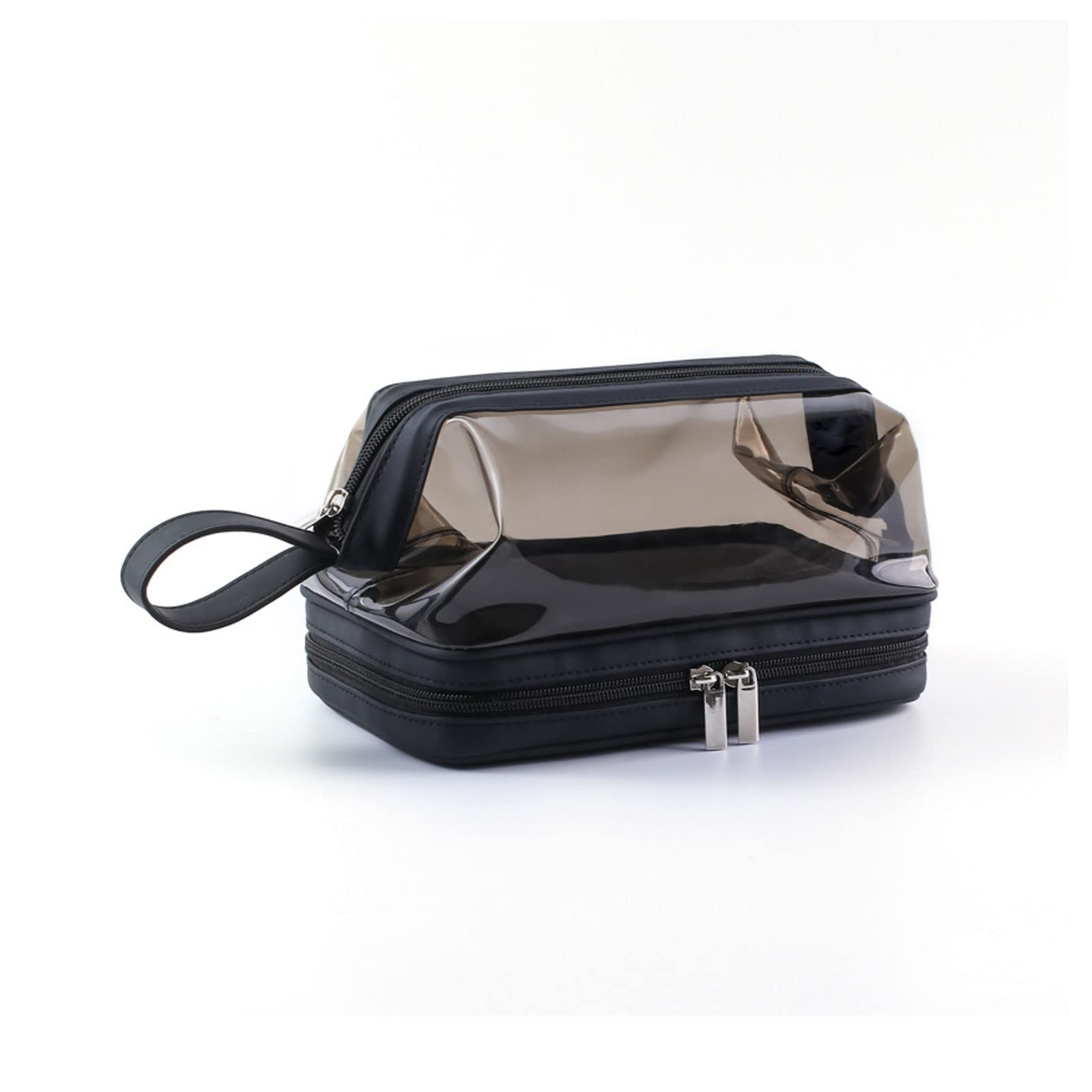 Double-Layer Travel Toiletry Bag | Clear Cosmetic Organizer