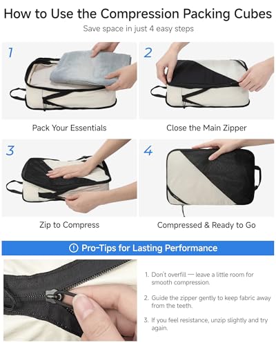 Underseat Carry-On Luggage & 6-Piece Packing Cube Set