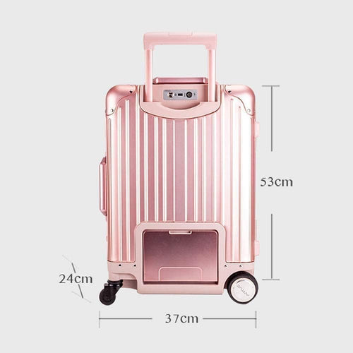 20-Inch Smart Remote Control Ride-On Carry-On Suitcase with USB Charging