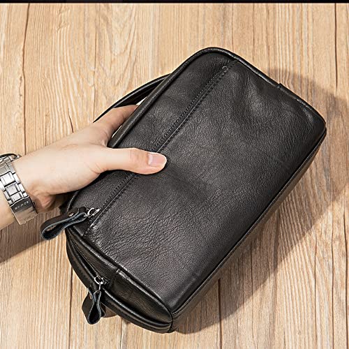 Genuine Leather Toiletry Bag | Travel Cosmetic Organizer