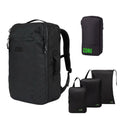 Carry-On Travel Backpack Bundle | Toiletry Bag & Compression Packing Cubes