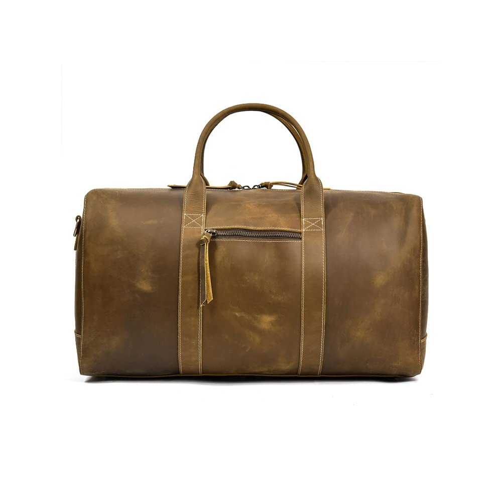 Men’s Leather Weekender Duffle Bag | Carry-On Travel & Gym Bag