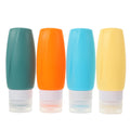 4-Piece Silicone Travel Bottle Set | Refillable Toiletry Containers