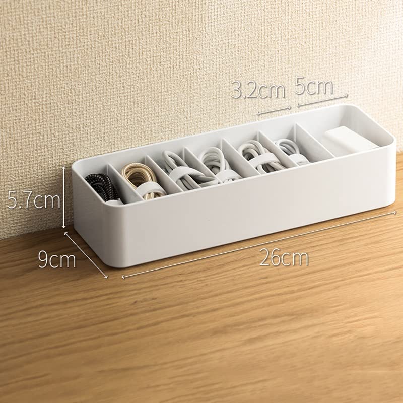 Charging Cable Storage Box | Desktop Electronics Organizer