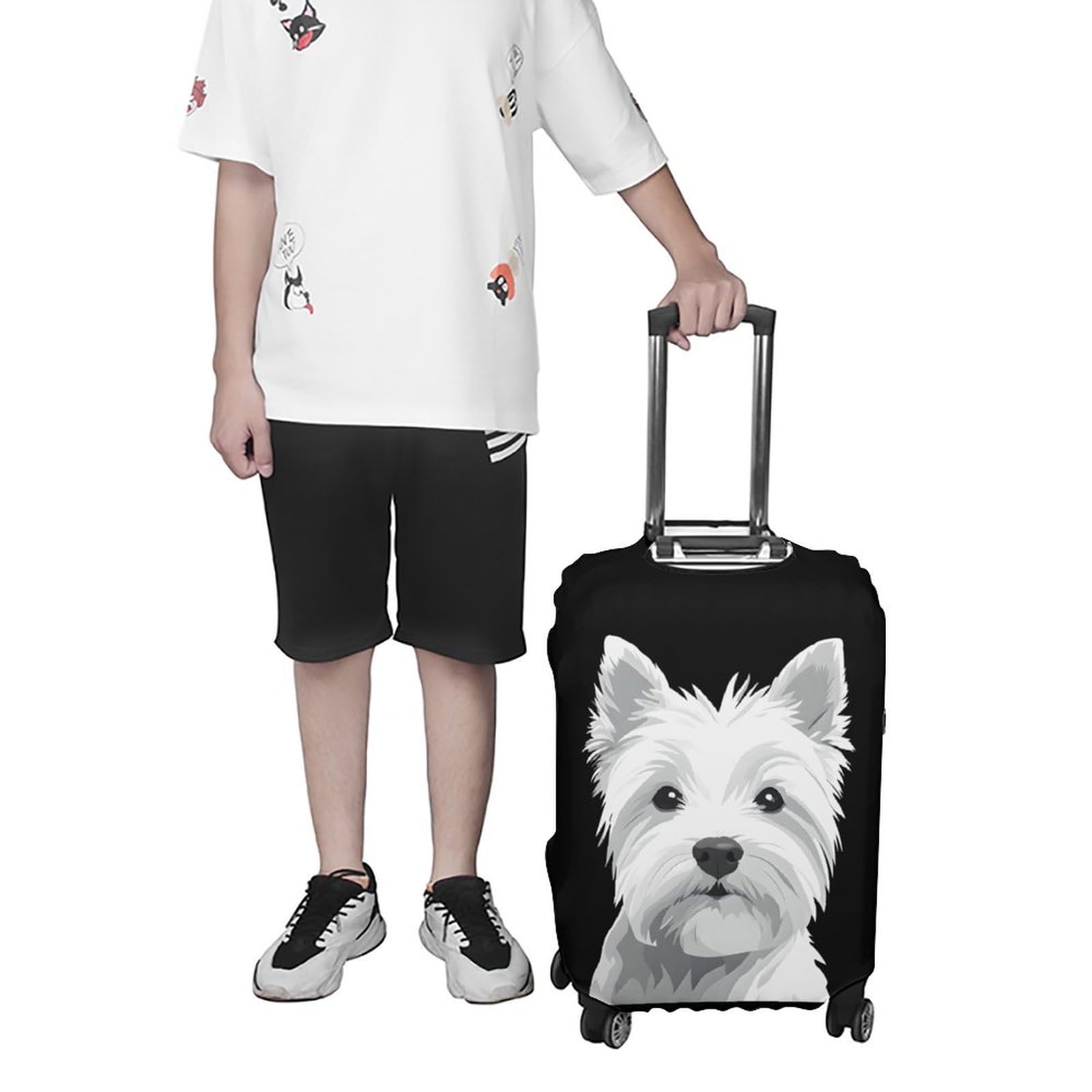 West Highland Terrier Luggage Cover | Elastic Suitcase Protector