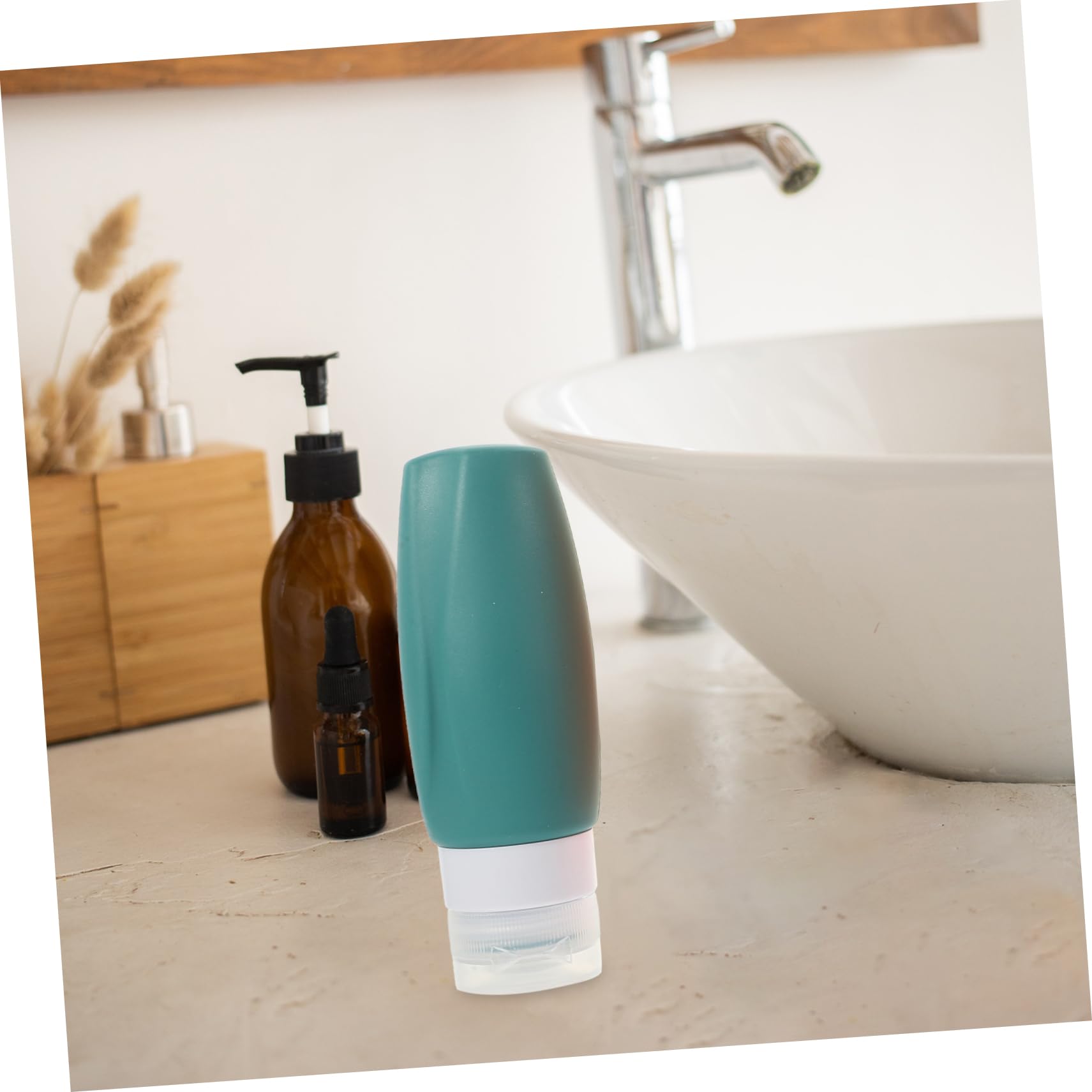 4-Piece Silicone Travel Bottle Set | Refillable Toiletry Containers