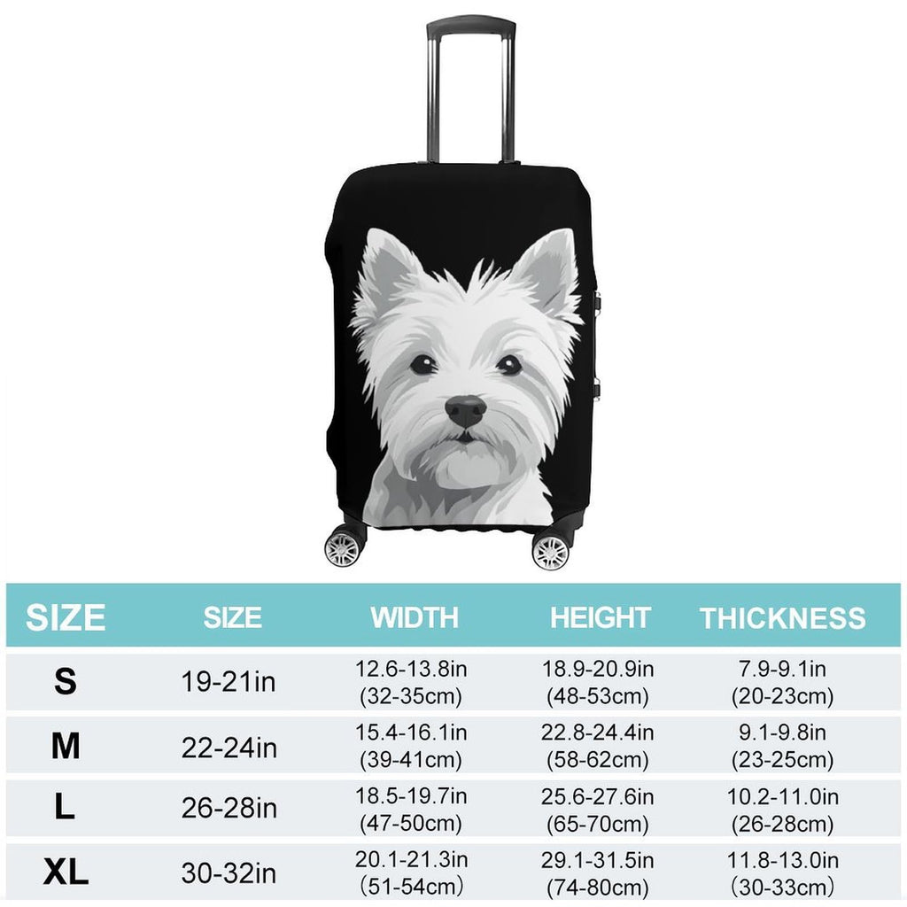 West Highland Terrier Luggage Cover | Elastic Suitcase Protector