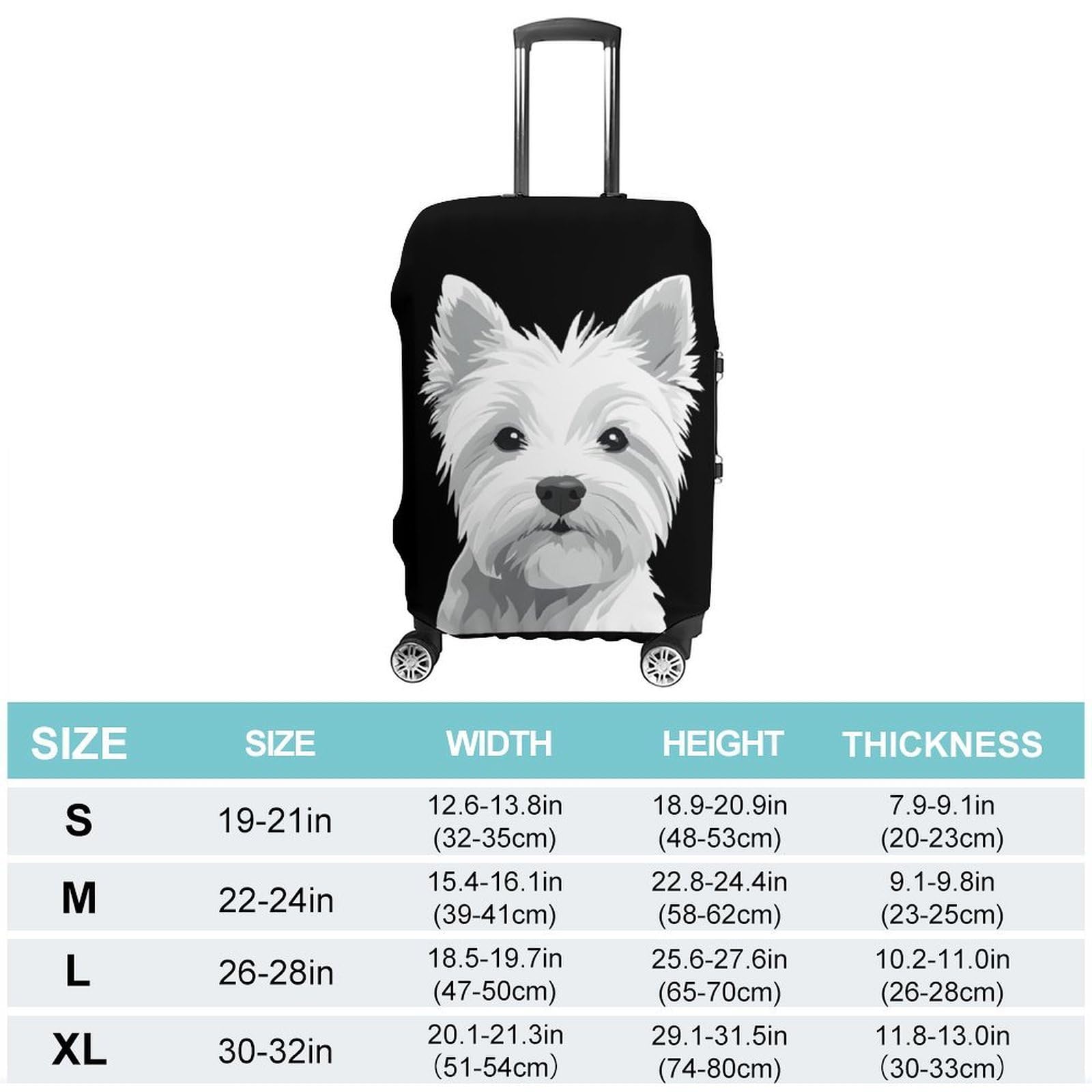 West Highland Terrier Luggage Cover | Elastic Suitcase Protector