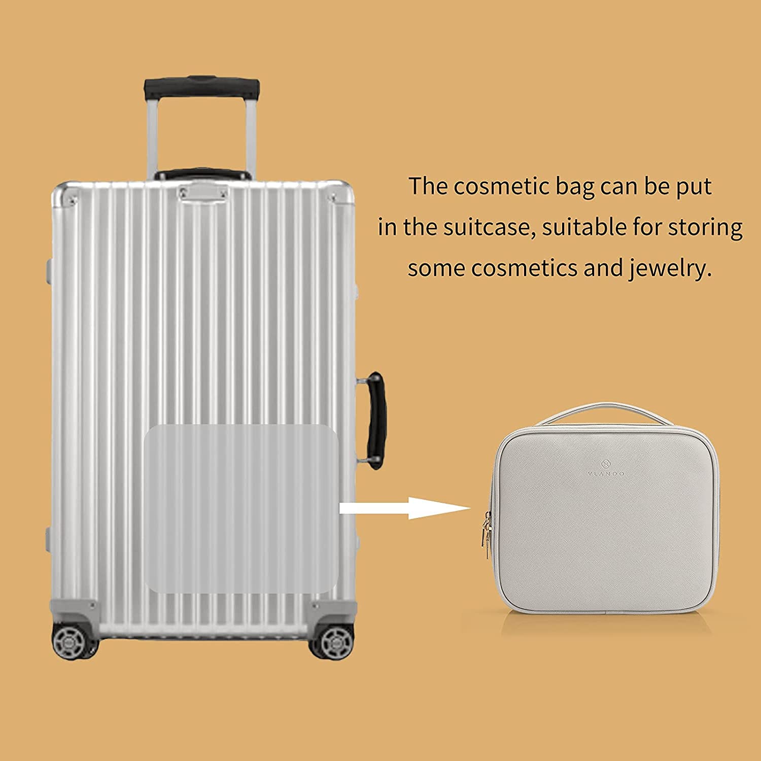 Large PU Leather Makeup & Jewelry Travel Organizer
