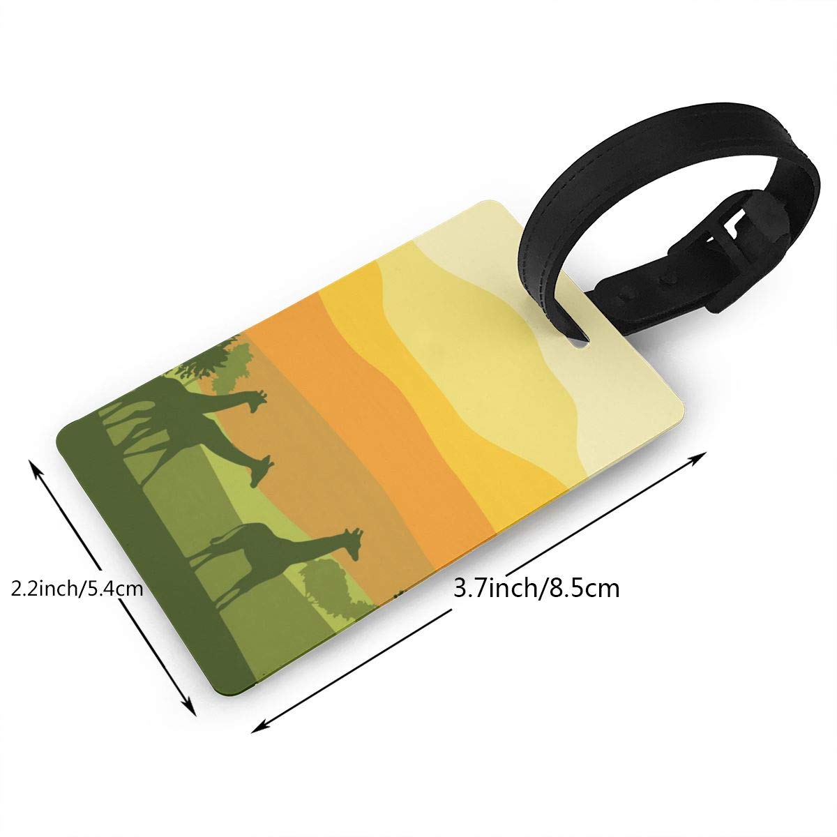 3.7" Luggage Tag | Travel Baggage Identifier with Adjustable Strap