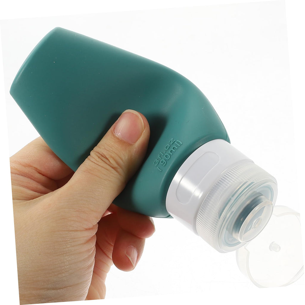4-Piece Silicone Travel Bottle Set | Refillable Toiletry Containers