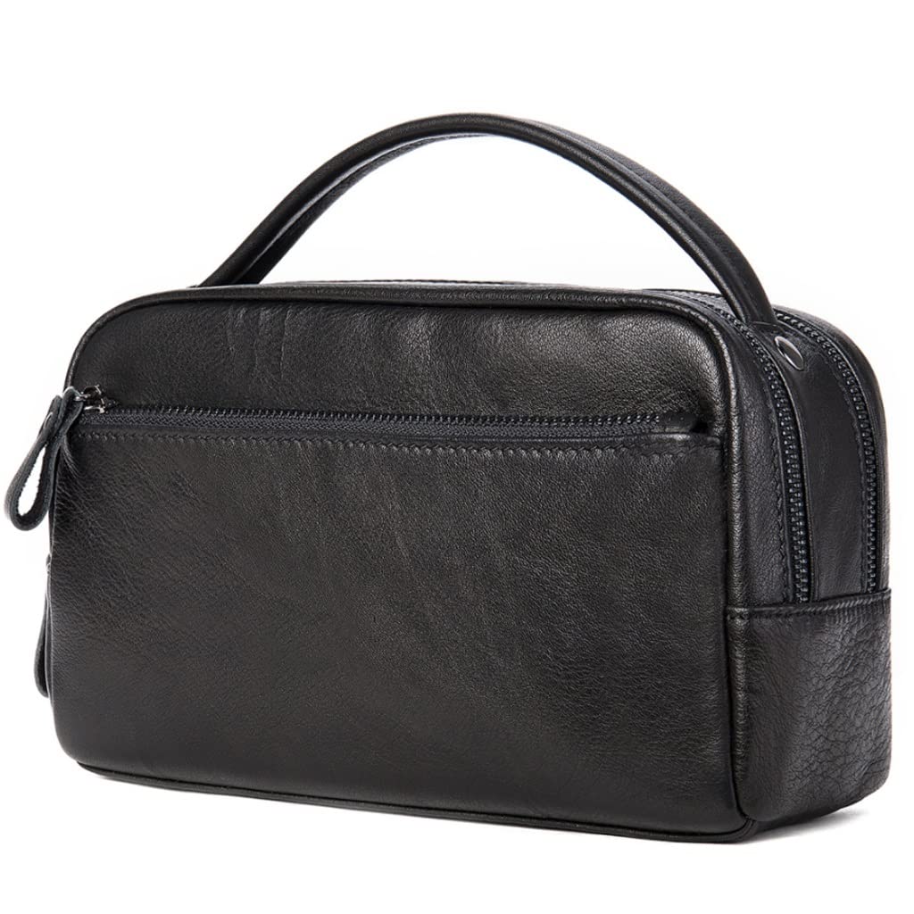 Genuine Leather Toiletry Bag | Travel Cosmetic Organizer