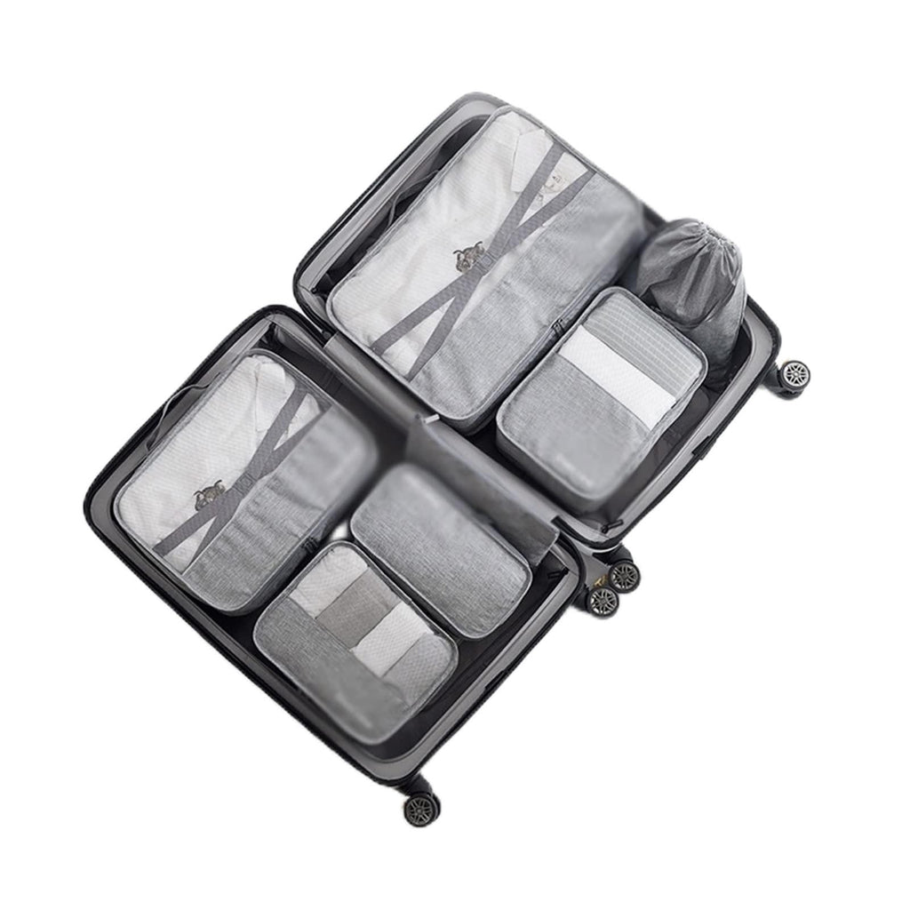 7-Piece Travel Packing Cubes | Waterproof Compression Organizers