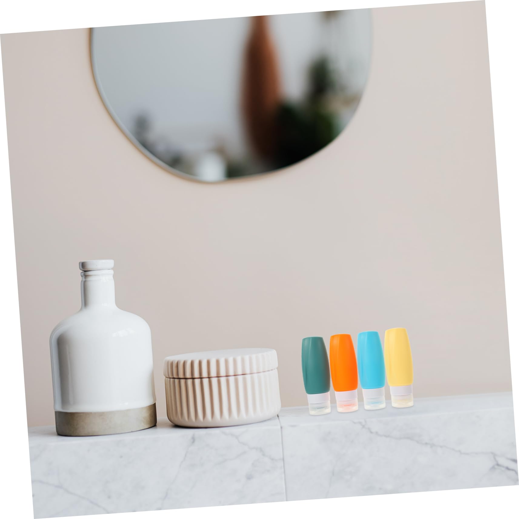 4-Piece Silicone Travel Bottle Set | Refillable Toiletry Containers