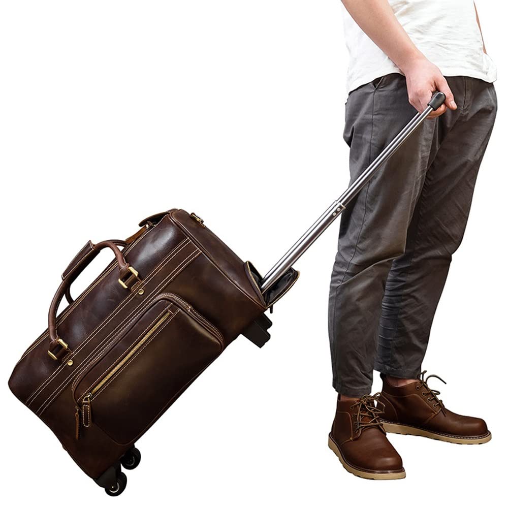 Handmade Leather Travel Duffle Bag | Vintage High-Capacity Carry-On