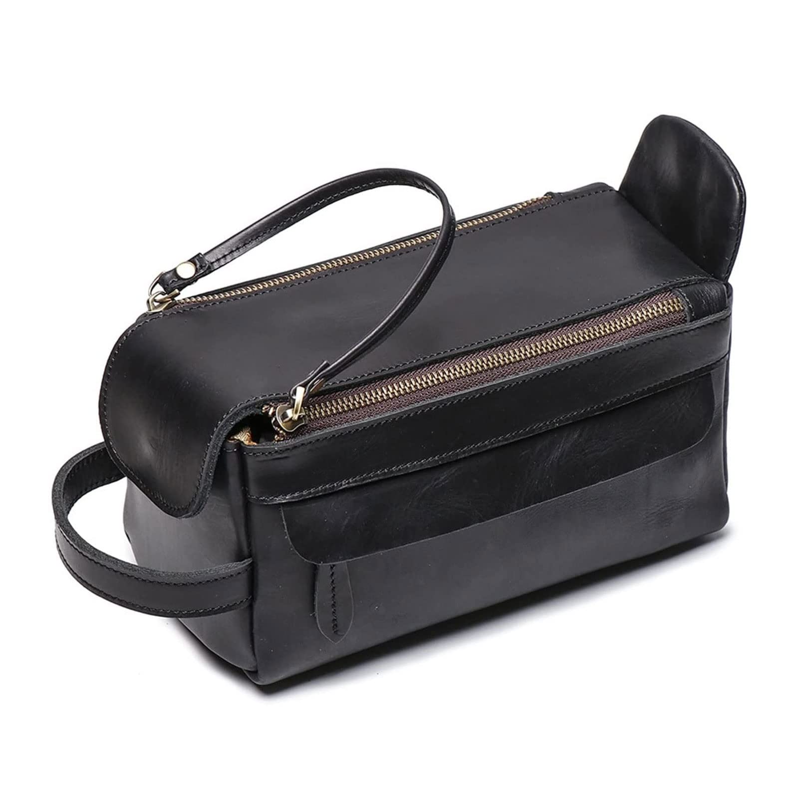 Leather Travel Wash Bag | Cosmetic & Toiletry Organizer