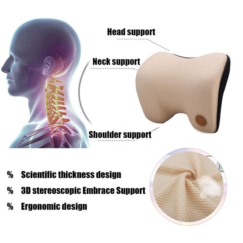 Memory Foam Neck Support Pillow | Travel, Car & Office Cushion