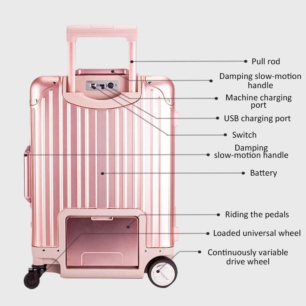20-Inch Smart Remote Control Ride-On Carry-On Suitcase with USB Charging