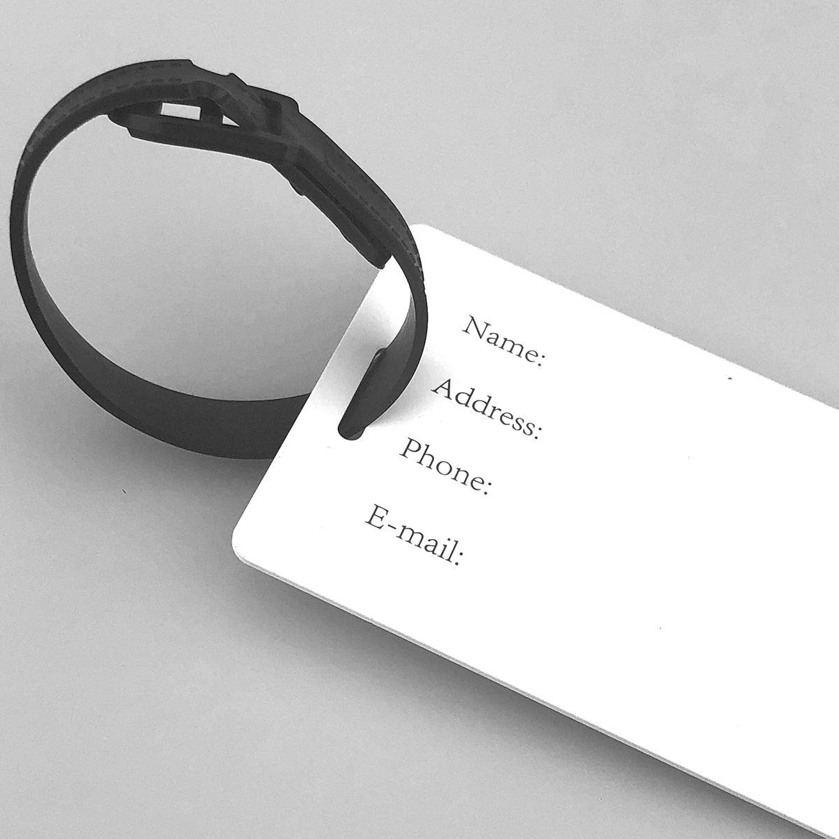 3.7" Luggage Tag | Travel Baggage Identifier with Adjustable Strap