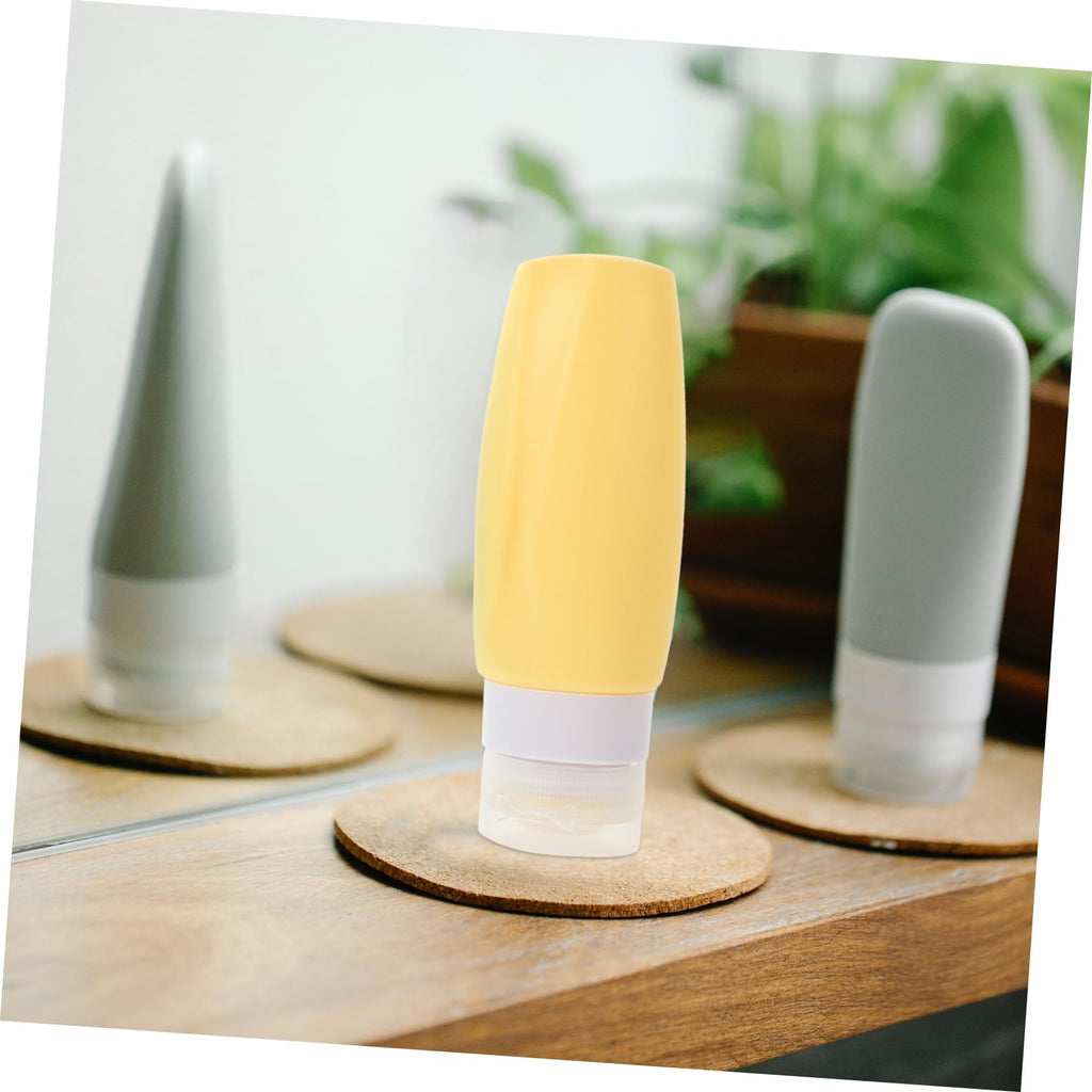 4-Piece Silicone Travel Bottle Set | Refillable Toiletry Containers