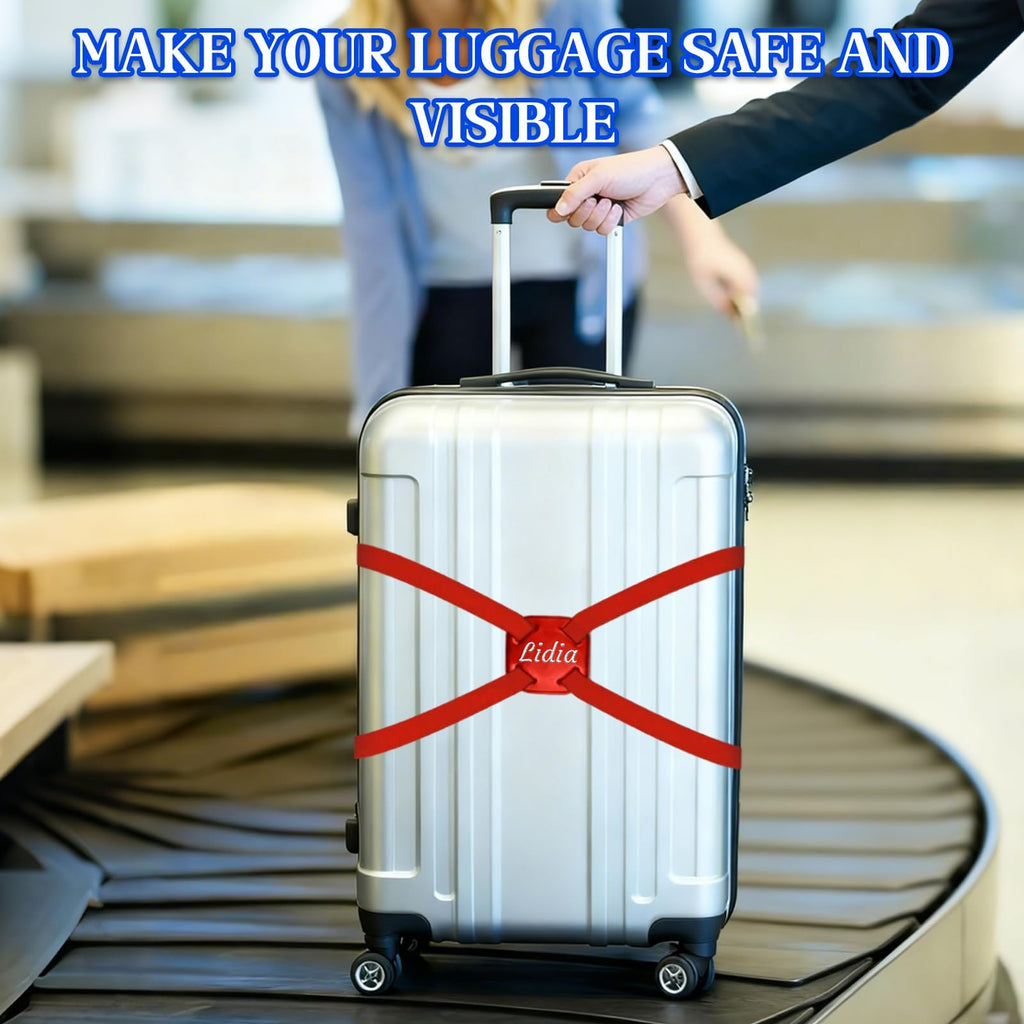 Luggage Strap, Custom Name, Adjustable Suitcase Belt
