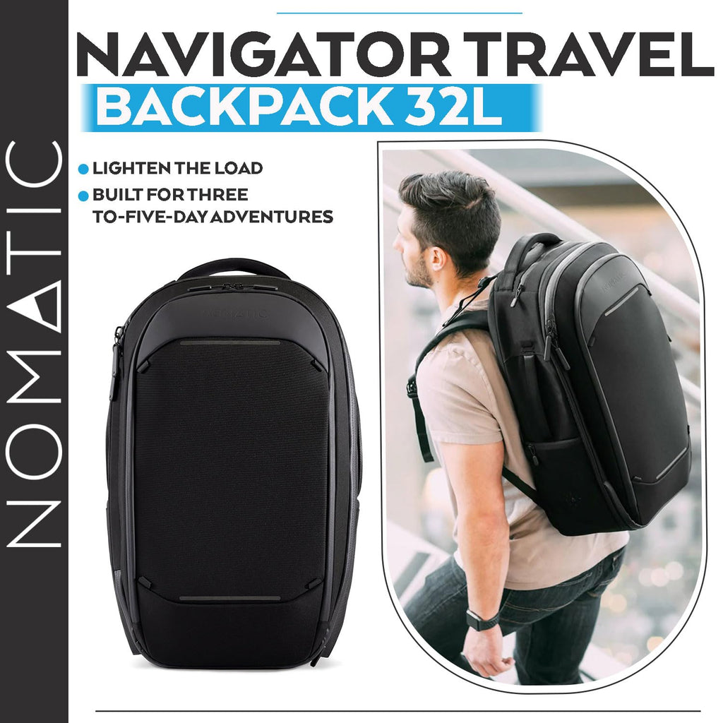 NOMATIC Navigator Travel Backpack W/ 9L Built-In Expansion