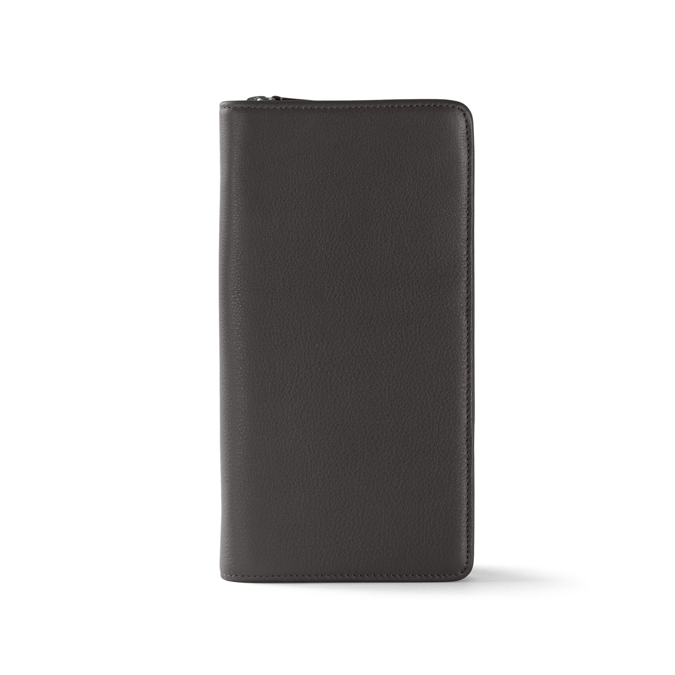 Leather Travel Zip Wallet | RFID Passport & Card Organizer