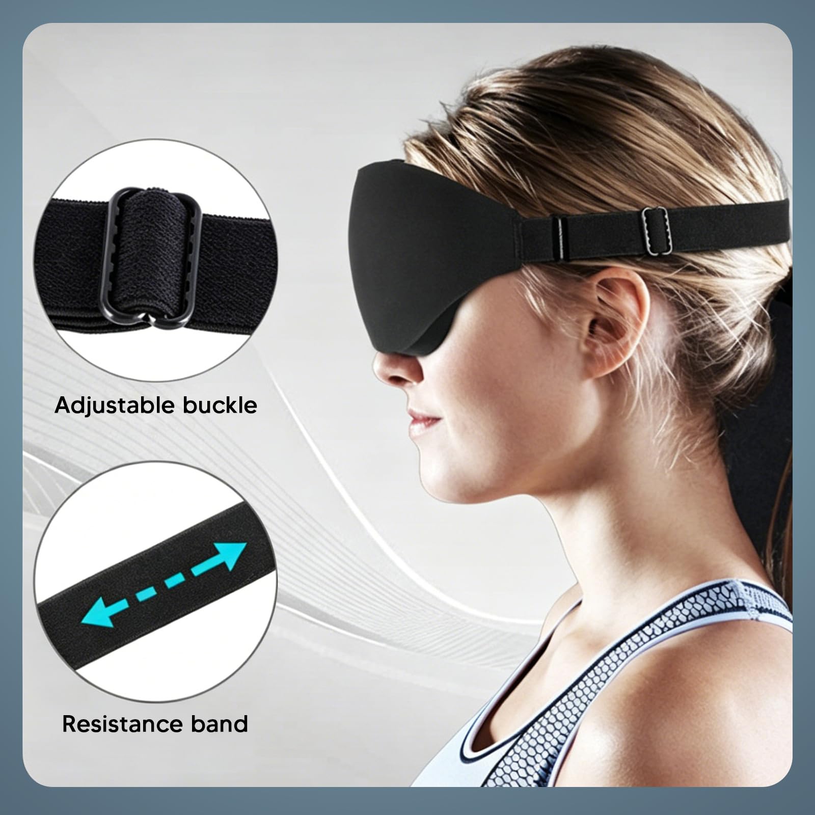 3D Contoured Sleep Mask | Breathable Adjustable Eye Mask