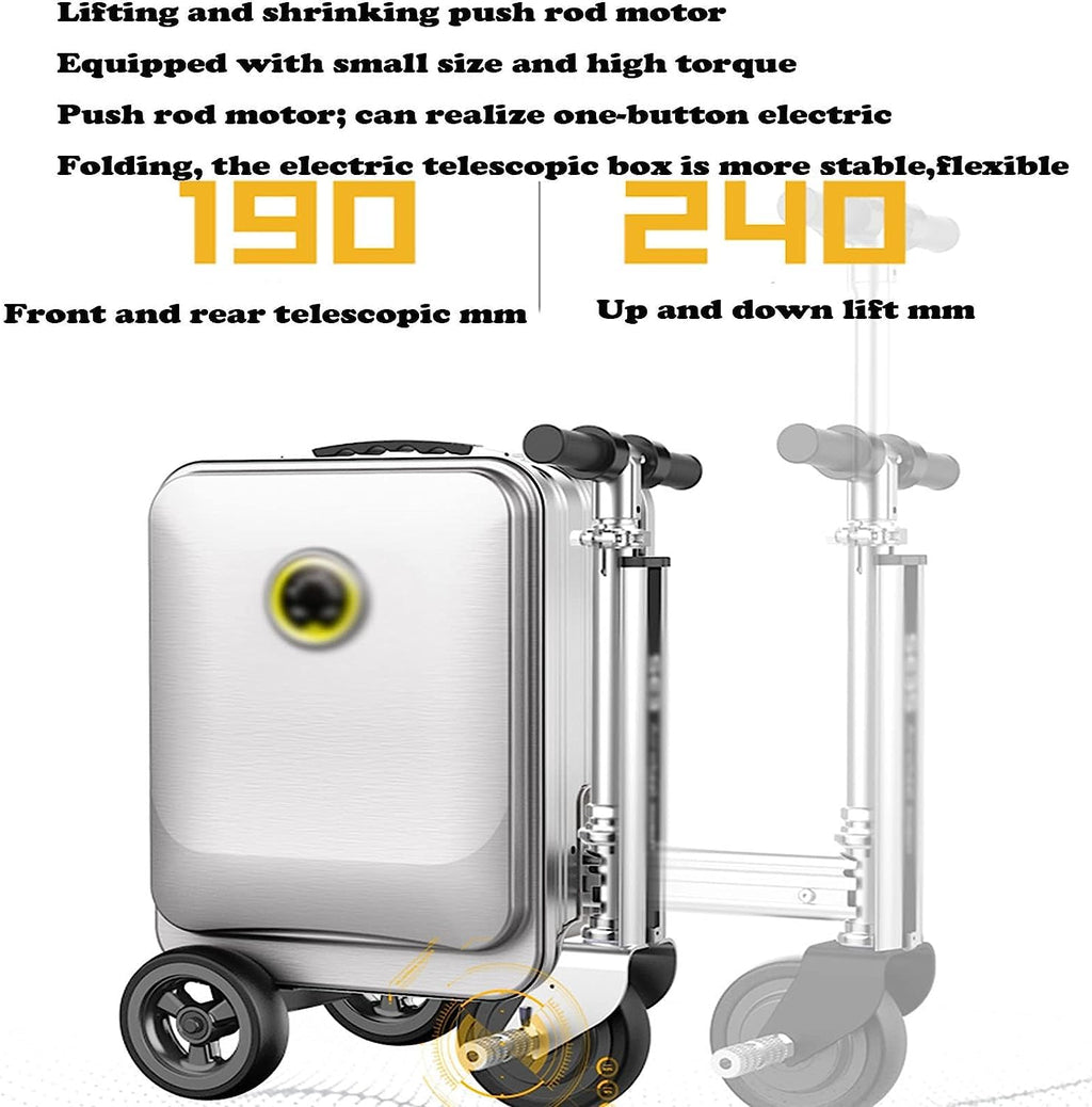 20-Inch Smart Auto-Follow Ride-On Carry-On Suitcase, 13km/h Large Capacity
