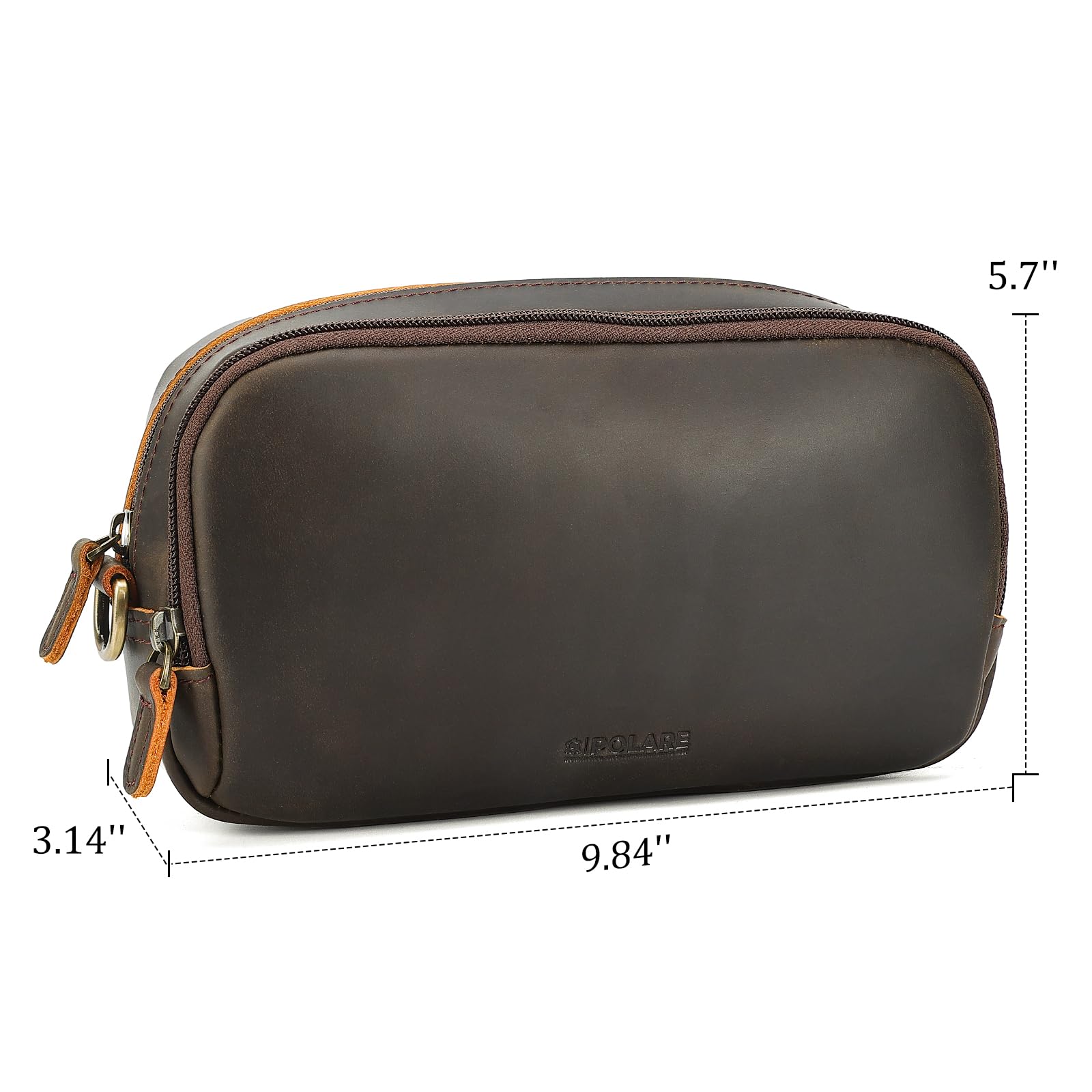 Leather Travel Electronics Organizer | Cable Storage Case